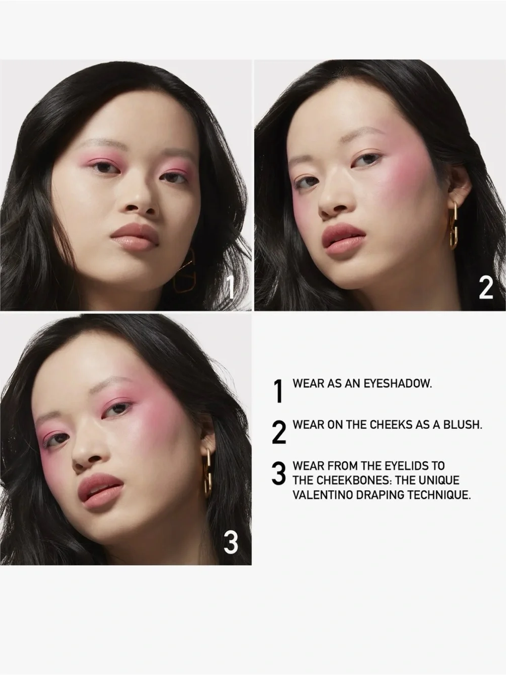 Valentino Pink Luminous Cheek Blush with Brush shade 01 Born in Roma